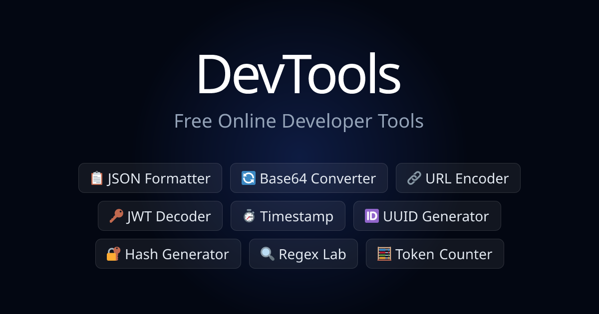 DevTools - Free Online Developer Tools